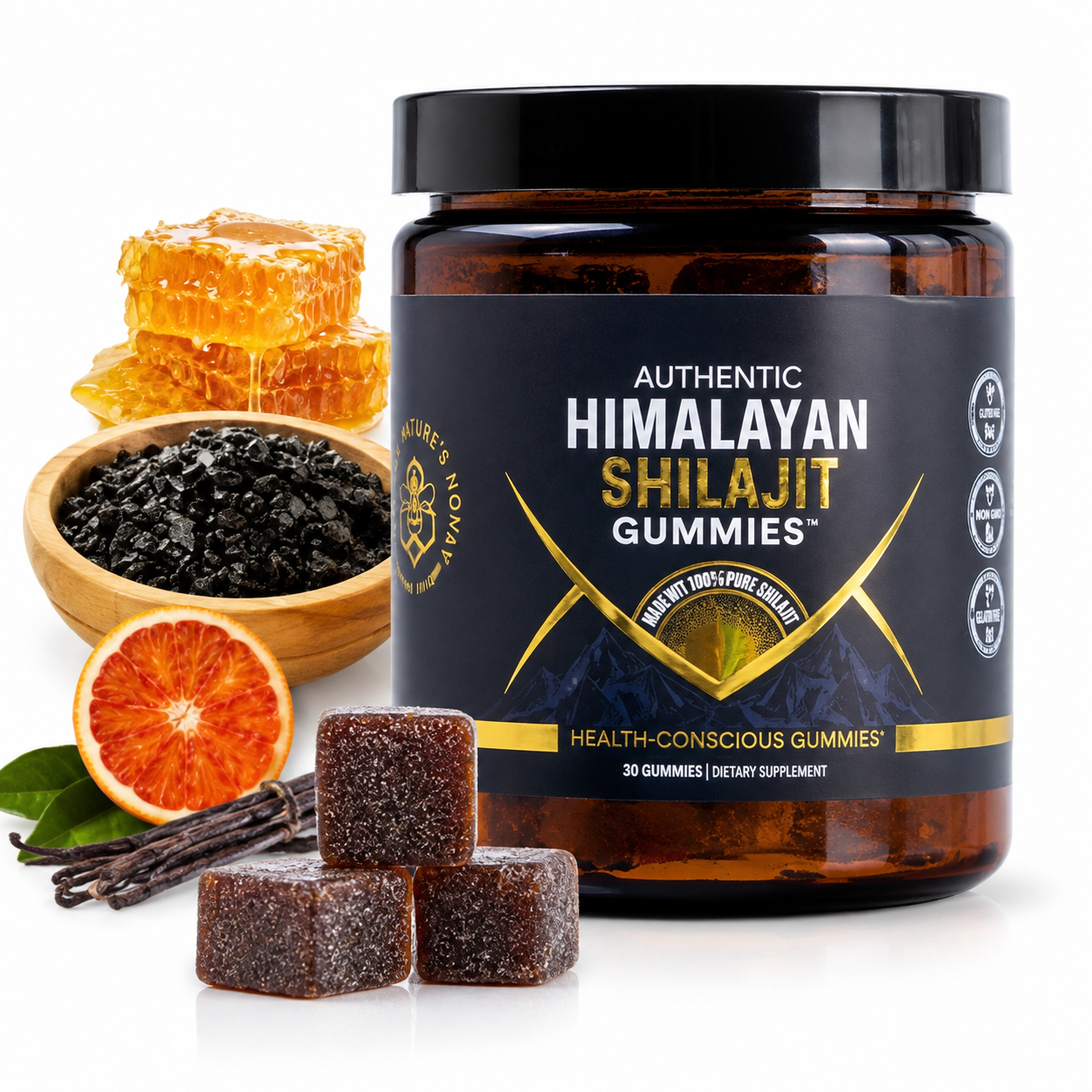 Gummies de Shilajit de l’Himalaya – Énergie, vitalité et performance naturelle Formule Premium